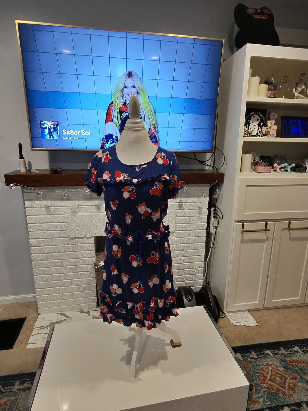 Berry Print Ruffle Dress